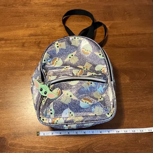 Baby Yoda Star Wars Mandalorian backpack small glitter - Picture 2 of 9